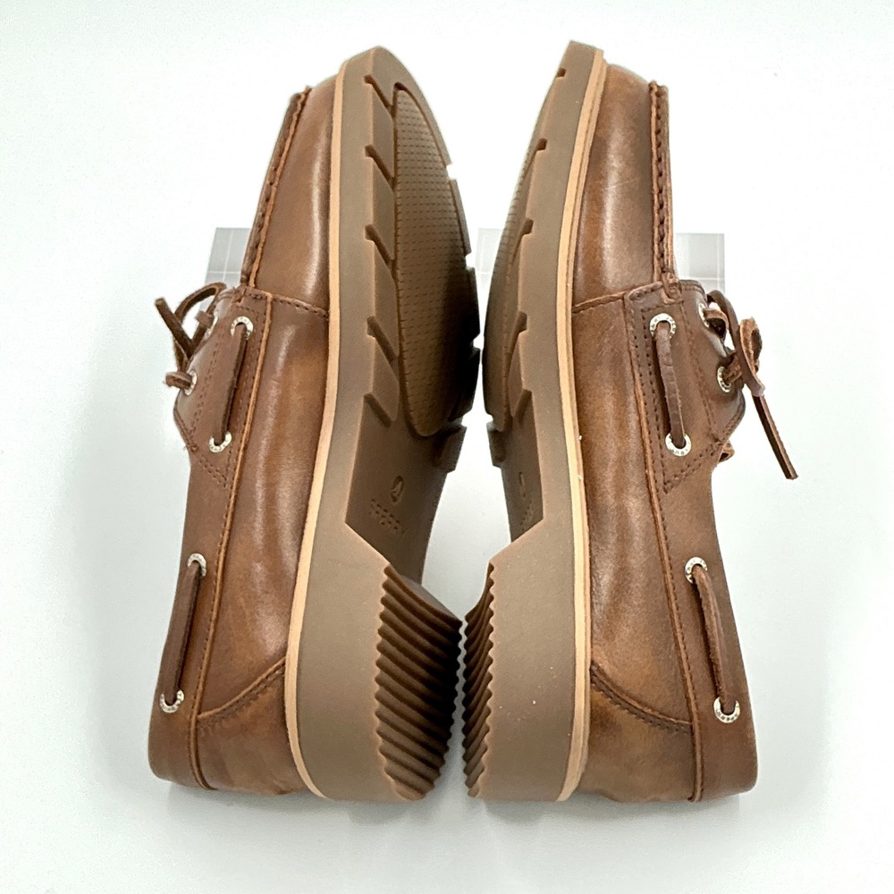 Sperry Size 8 Brown Leather Lug Sole Boat Shoe NEW Wellsboat Women $95 - Picture 9 of 13